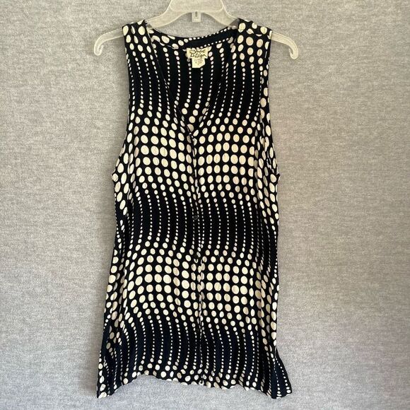 Vintage Gauze Rayon Tunic Womens Large Boho Hippie Sleeveless Button Up Vest - Picture 2 of 13